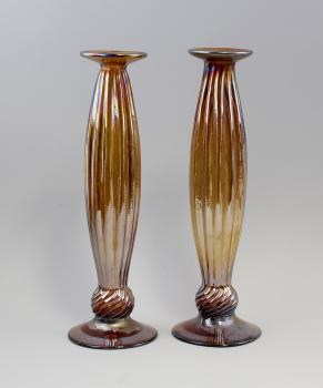 Paar Leuchter Karnevalsglas