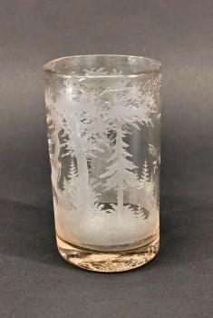 jagdliches Becher-Glas Hirsch