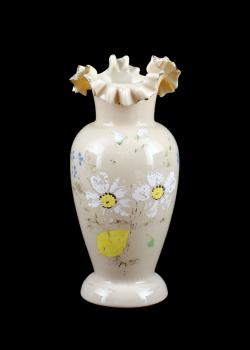 Opalinglas-Vase Spätbiedermeier