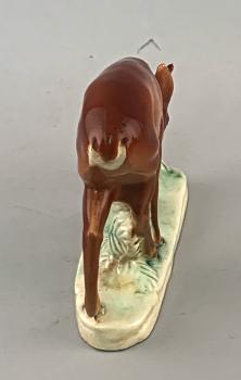 Porzellan Figur Rehbock Thüringen grasend
