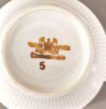 Tasse Jugendstil Goldfestons