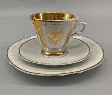 Porzellan Vitrinen-Tasse Krister Biedermeier "Ich gratulire"