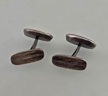 Silberne Onyx-Manschettenknöpfe