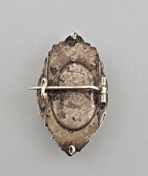 Brosche Biedermeier 4 x 2,2, cm