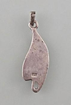Silberner Perlmutt-Anhänger Flügel 4 x 1,5 cm