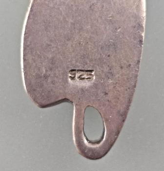 Silberner Perlmutt-Anhänger Flügel 4 x 1,5 cm