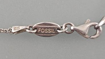 Silberne Kette mit Herzanhänger L 38 cm