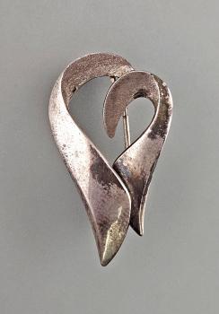 Florale Brosche 3,5 x 2 cm