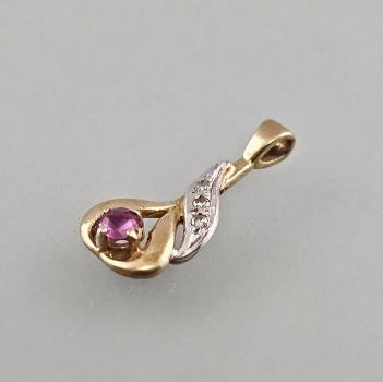 Preview: Goldener Brillant-Topas Anhänger