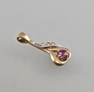 Preview: Goldener Brillant-Topas Anhänger