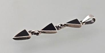 Silberner Onyx-Anhänger L 4,8 cm