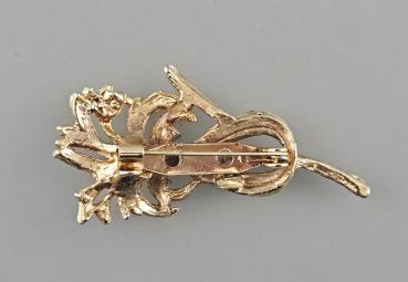 Preview: Florale Modeschmuck Brosche L 5 cm