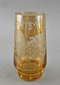 handgeschliffenes Glas Jagdmotiv
