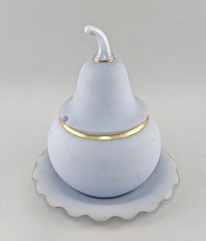 Alabasterglas-Bowle Biedermeier um 1840