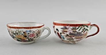 2 Mokkatassen asiatisches Motiv