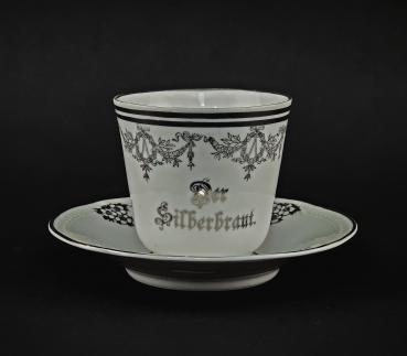Silberhochzeitstasse "Der Silberbraut"