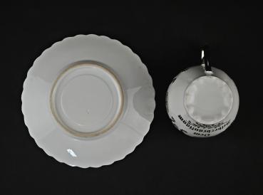 Silberhochzeitstasse "Dem Silberbräutigam"
