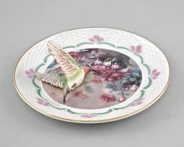 Sammelteller Wand-Teller Fuchsia Fantasy Kolibri 1988
