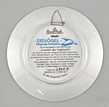 Sammelteller Eisvögel "Juwelen der Vogelwelt" 1992