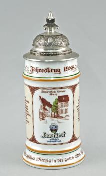 Sammler-Bierkrug Saarfürst Merzig Jahreskrug 1988