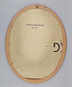 ovaler Spiegel Bauernmalerei
