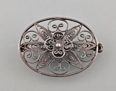 Silber-Filigran-Brosche