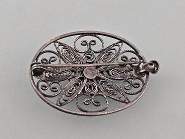 Silber-Filigran-Brosche