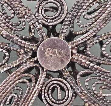 Silber-Filigran-Brosche