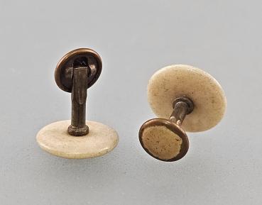Paar Manschettenknöpfe Bakelit Vintage D1,2cm