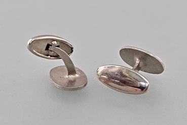 Paar Manschettenknöpfe Max und Moritz schwarz-silber 1,6x1,2cm