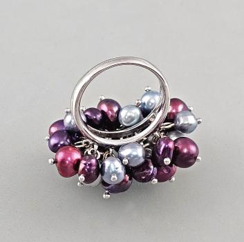Silberner Perlen-Ring