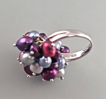 Silberner Perlen-Ring