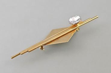 Modeschmuck-Brosche Vintage Art déco Strassstein