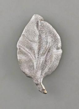 Modeschmuck-Brosche Vintage Blatt PB silberfarben