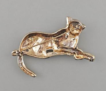 Modeschmuck-Brosche Vintage Leopard