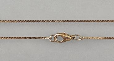 Modeschmuck-Kette Vintage vergoldet Anhänger Muschel-Pflanzen