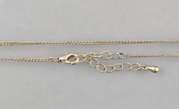 Modeschmuck-Kette Vintage Rosenblüte goldfarben