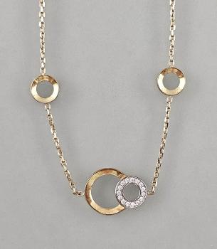 Gold-Garnitur Armband Ohrstecker Collier