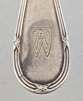 Versilberter Tortenheber Bahner 90er Auflage Kreuzbandrelief L 24 cm