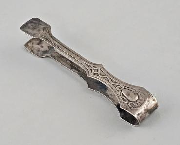 Versilberte Zuckerzange Jugendstil