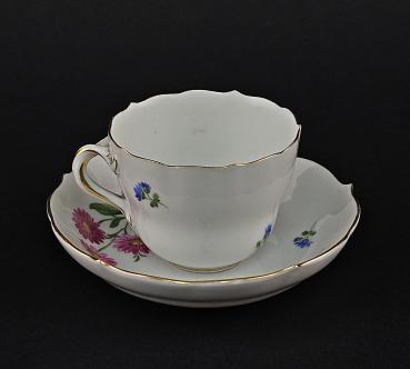 Mokkatasse Meissen Blumendekor