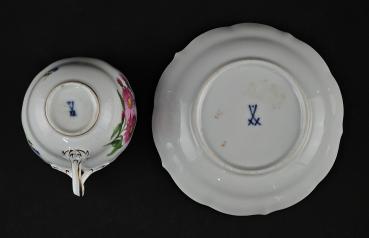 Mokkatasse Meissen Blumendekor