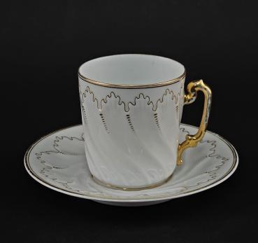 SammelgedeckTasse mit Untertasse Golddekor