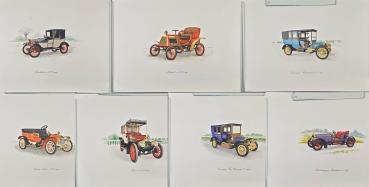 7 Drucke Oldtimer Vintage 60er Jahre MAßE ??????