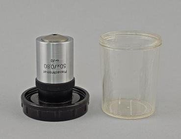 Preview: Mikroskop-Objektiv Carl Zeiss Jena Planachromat 50x/0,80 ∞/0 RMS