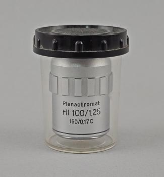 Mikroskop-Objektiv Carl Zeiss Jena Planachromat HI 100/1,25 160/0,17C RMS