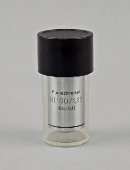 Mikroskop-Objektiv Carl Zeiss Jena Planachromat HI 100/0,25 160/0,17 RMS