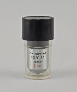 Mikroskop-Objektiv Carl Zeiss Jena Planachromat 40/0,65 160/0,17 Phv RMS