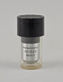 Mikroskop-Objektiv Carl Zeiss Jena Planachromat 40/0,65 160/0,17 RMS