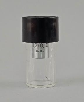 Preview: Mikroskop-Objektiv Carl Zeiss aus Jena Semiplan 3,2/0,10 160/- RMS